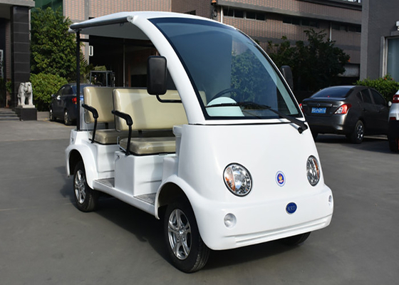 Mini Electric Four Person Golf Cart , Electric Tourist Car For Park City Walking Street